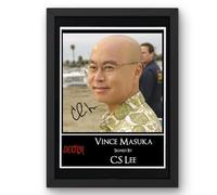 Dexter - Vince Masuka - CS Lee Signed Autograph Print Poster Black Framed Mounted Wall Art (10x12) Actor Artwork for Home & Office Decor Gift