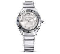 Dextera 3-hand watch, 37mm, Swiss Made, Metal bracelet, Silver Tone, Stainless steel