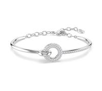 Swarovski Bangle Dextera Round Cut 1.3 x 1.5 cm White Rhodium Plated 17-18 cm