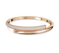 Dextera bangle, Magnetic closure, White, 18K rose gold finish