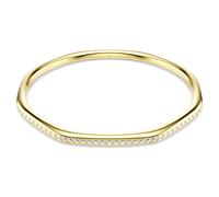 Swarovski Dextera Octagon Bangle Bracelet, Clear Round-Cut Crystals in a Gold-Tone Finished Setting, Size M, Part of the Dextera Collection