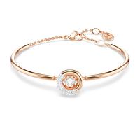 Dextera bangle, Round cut, White, 18K rose gold finish