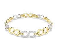 Dextera bracelet, Round cut, White, Mixed metal finish