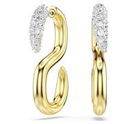 Dextera earrings, Round cut, White, Mixed metal finish