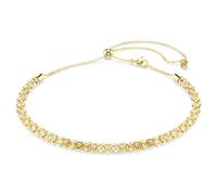 Dextera necklace, Round cut, White, Gold-tone finish
