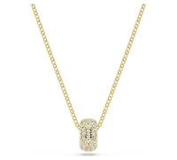 Dextera pendant, White, Gold-tone plated