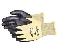 DEXTERITY NITRILE PALM-COATED CUT-RESISTANT STRING-KNIT GLOVE BLACK 10