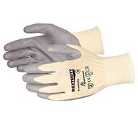 DEXTERITY PU PALM-COATED CUT-RESISTANT STRING-KNIT GLOVE GREY 09
