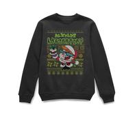 Dexter's Lab Pattern Christmas Jumper - Black - L