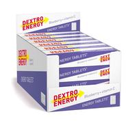 Dextro Energy Blueberry Tablets Fast Acting Carbohydrates For A Quick Burst Of Glucose With Vitamin C For Reduction Of Tiredness And Fatigue Vegan 47g (Pack of 24)