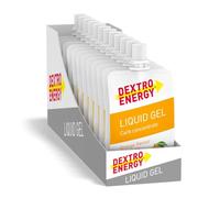 Dextro Energy Orange Energy Gel | NON-Sticky Fast Acting Drinkable Liquid Energy | a Quick Burst of Glucose with Vitamins | 28g of Carbohydrates | For Running or Cycling | Vegan I Pack of 12