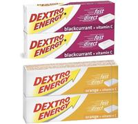 Dextro Multipack, 2 Packs Orange & 2 Packs Blackcurrant, 56 Energy Tablets