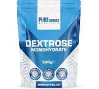 Dextrose Monohydrate Powder 500g 100% Drink Supplement High GI Carbohydrate Powder Glucose Brewing Sugar, Wine Beer Making by Pure Source Nutrition