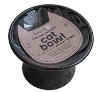 Dexypaws: Flat Top Ceramic Bowl for Cats - Black - 7.5oz Capacity, Stylish Pet Safe Feeding Dish, Dishwasher Safe, Food & Water, Scratch Resistant