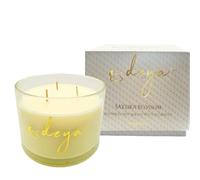 Deya Natural Soy Wax Large Candle | Aromatherapy | 3 Wick Candles | Up to 55 Hours Burning Time | Clear Glass Jar | Vegan | Natural Fragrance | Best Gift for Men and Women (Sakura Blossom)