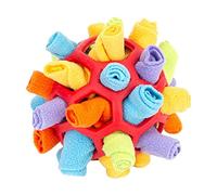Deyaah Dog Snuffle Ball, Interactive Puzzle Toy, Brain Stimulating Game, Enrichment Feeding Mat, Slow Feeder, Stress Relief Toy for Dogs (Yellow)