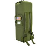 DEYACE 110L Extra Large Green Military Duffle Bag with Name Tag Pocket Backpack Straps, Heavy Duty Army Duffle Bag for Camp or Laundry Bag