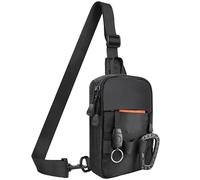 DEYACE Mens Sling Bag, YKK Zippers Small Crossbody Bag for Hiking Travel Work, Water Resistant Utility EDC Mini Chest Bag