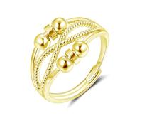 Deyanse Silver Anxiety Ring, 925 Sterling Silver Fidget Ring Anxiety Women | Hypoallergenic and Gentle on Skin for Women Girls, Exquisite Matching Jewelry Pieces, Birthday Gift Bring Elegant Sparkle