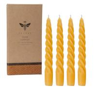 DEYBBY 7 inch Spiral Beeswax Candles Set of 4 - Dripless and Smokless Twisted Pure Bees Wax Candle for Home Decor & Gift Any Occasions