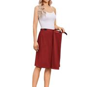 Dey daptive Tear Away Skirt for Women - Easy Access Magic Stick Closure Post Hip Knee Leg Ankle Surgery Recovery, Wine Red, 3XL