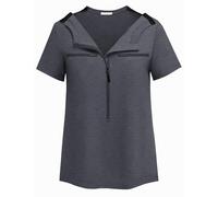 Dey hemo Shirts for Port Access Women 2 Side Snap Short Sleeve Shoulder Surgery Rotator Cuff Dialysis Recovery Shirts, Deep Grey, XL