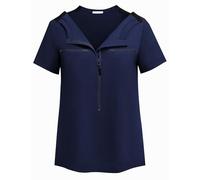 Deyeek Chemo Shirts for Port Access Women 5 Side Zipper Shoulder Surgery Shirts Rotator Cuff Dialysis Recovery Shirts, Blue, M