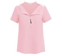 Dey hemo Shirts for Port Access Women 5 Side Zipper Shoulder Surgery Shirts Rotator Cuff Dialysis Recovery Shirts, Pink, XXL