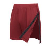 Deyeek Men's Snap Tear Away Shorts Athletic Breakaway Shorts Adaptive Post Hip Knee Surgery Recovery Shorts with Pockets, Wine Red, XX-Large