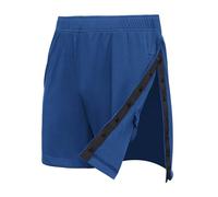 Deyeek Men's Snap Tear Away Shorts Athletic Breakaway Shorts Adaptive Post Hip Knee Surgery Recovery Shorts with Pockets, Midnight Blue, XX-Large
