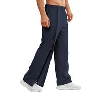 Deyeek Tear Away Pants for Men Easy Open Side Wide Leg Post Surgery Pants Soft Adaptive Breakaway Sweatpants with Pockets, Blue Violet, X-Large