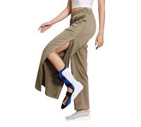 Deyeek Tear Away Pants for Women Side Full Open Sweatpants Loose Fit Casual Post Surgery Adaptive Clothing with Pockets, Khaki, M