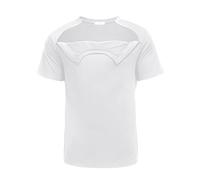 Deyeek Unisex Chemo Port Shirts Post Shoulder Surgery Recovery Shirts Tear Away Side Zippers Off Full Open Chemo Clothing, White, XL