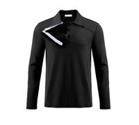 Deyeek Unisex Chemo Shirts for Port Access Post Shoulder Surgery Recovery Shirt Long Sleeve Tear Away Adaptive Chemo Clothing, Black, XXL