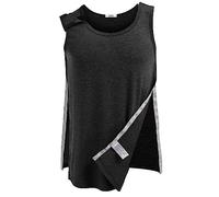 Deyeek Unisex Shoulder Snap-Access Tank Tops Post Surgery Shirts Tear Away Chemo Shirt Clothes After Rotator Cuff Surgery, Black, M
