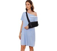 Deyeek Women's Post Shoulder Surgery dress Tear Away Short Sleeve Full Open Side Snap Adaptive Clothing with Pockets, Blue, XXL