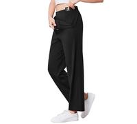 Deyeek Women's Tear Away Pants for Hip Replacement After Surgery Post Surgery Pants for Women Easily Touch 2 Sides Closure, Black, M