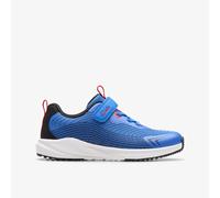 Clarks Deyes Dash Bu Blue Kids Boys Trainers 8497-17G in a Plain Textile in Size 12