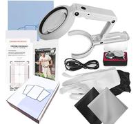 Deyimmei Sports Cards Grading Kit, Sports Trading Cards Measuring Tools, Card Centering Grading Tool, Magnifying Glass Set with LED