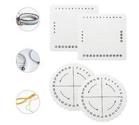 Deyixinup 4 PCS Braiding Disk Round and Square Foam Kumihimo Disks Set Versatile Beading Cord Braiding Plate for Craft Lovers Handmade DIY Bracelet Jewelry Knitting Tool