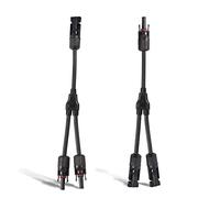 DEYMU 1 Pair Professional Solar Panel Cable Connector, Solar Y Branch Connector MFF/FMM, Solar Photovoltaic Connector, for Solar Panel Photovoltaic System