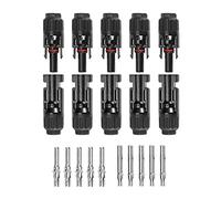 DEYMU Male/Female Solar Panel Cable Connectors Waterproof IP67 for Photovoltaic Solar System (5 Pairs)