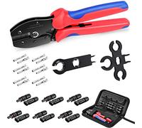 DEYMU Solar Crimping Tool Cable Connector, with 6pcs Male Female Solar Connector + 2 Pcs Spanners Wrench + 1 Pcs Wire Crimper + 1 Pcs Tool Kit for 2.5/4/6mm² Solar PV Wire
