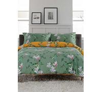 Deyongs Bird Garden 200 Thread Count Duvet Cover Set - Sage & Gold Sage