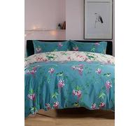 Deyongs Bird Garden 200 Thread Count Duvet Cover Set - Teal Teal