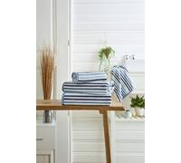 Deyongs Bliss Linear Stripe 550Gsm 100% Cotton Bathroom Towels In Blue Blue Bath Towel