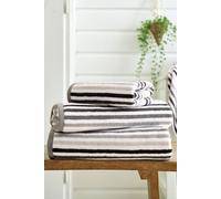 Deyongs Bliss Linear Stripe 550gsm 100% Cotton Bathroom Towels in Grey Deyongs Grey