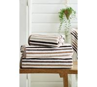 Deyongs Bliss Linear Stripe 550Gsm 100% Cotton Bathroom Towels In Natural Natural