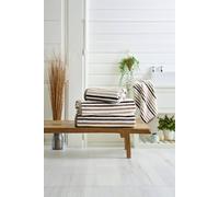 Deyongs Bliss Linear Stripe 550Gsm 100% Cotton Bathroom Towels In Natural Natural Bath Sheet
