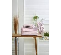 Deyongs Bliss Linear Stripe 550gsm 100% Cotton Bathroom Towels in Pink | Size: Bath Sheet Deyongs Pink Bath Sheet